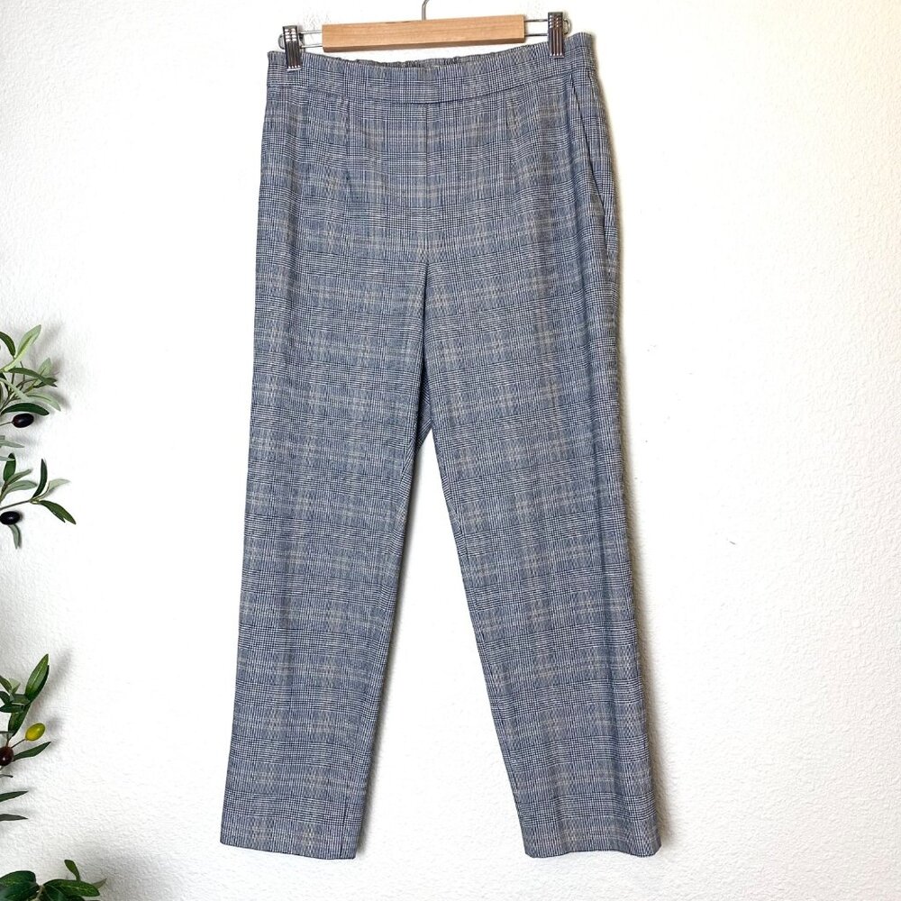 Aritzia Babaton Conan Straight Leg Tartan Plaid Cropped Pants Trousers 8 - Picture 3 of 9